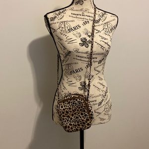 Cheetah print, brown, two zippers